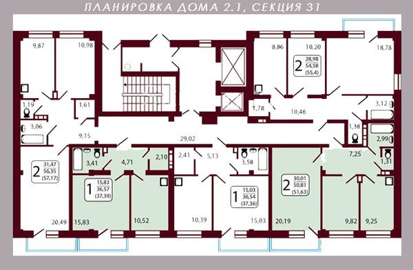 Планировка квартир в тольятти схема олимпийская